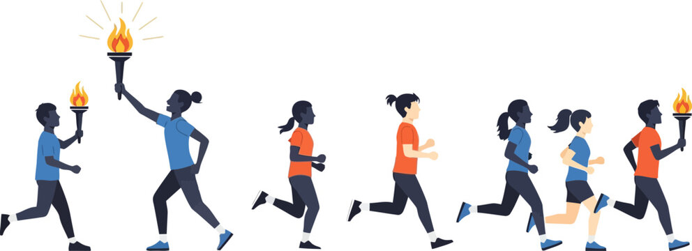 Torch Relay Runners Celebrate Indonesian Independence Day