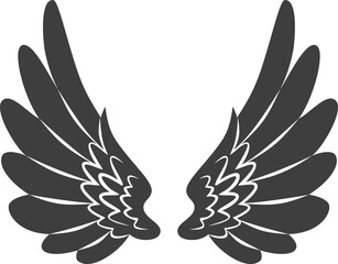 vector illustration of black wings