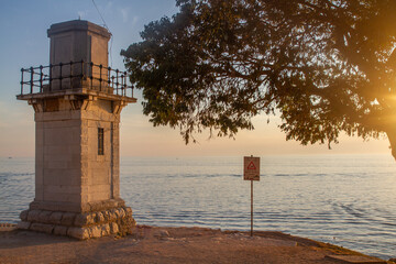 lighthouse of Rovinj Croatia at sunset 