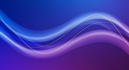 Abstract Blue and Purple Waves Dynamic Background with Smooth Lines
