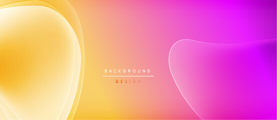 Abstract gradient background. Yellow, orange, pink hues blend smoothly. Modern design element for digital projects. Minimalist aesthetic.