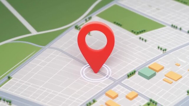 Detailed map with location marker