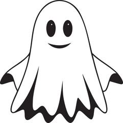 Halloween ghost silhouette icon