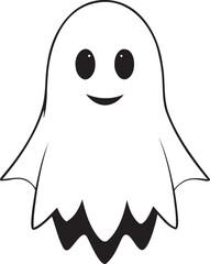 Halloween ghost silhouette icon