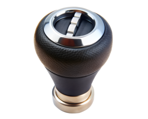 Car gear shift knob, isolated on transparent background