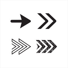 hand drawn painted arrow, set of arrows. vector illustration on transparent background.