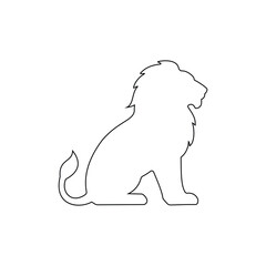 lion silhouette illustration minimal simple art 