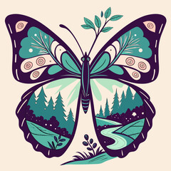 butterfly on a white background