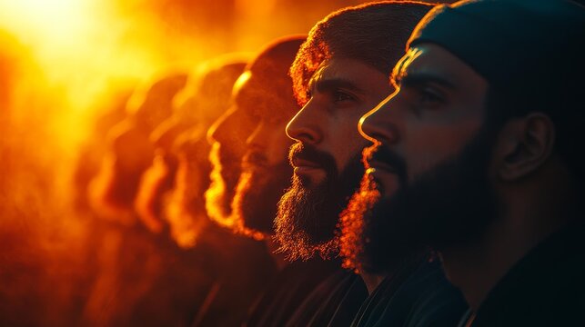 Golden Hour Men Silhouettes  Brotherhood  Faith  Community