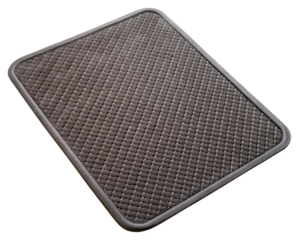 Gray textured mat isolated on transparent background