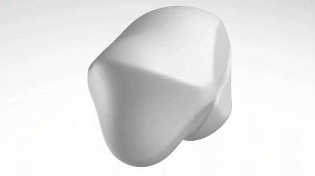 Abstract, smooth, light gray form