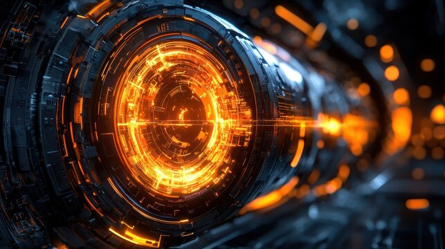 Intricate futuristic engine core