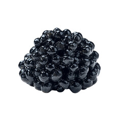 Pile Black Caviar on transparent background
