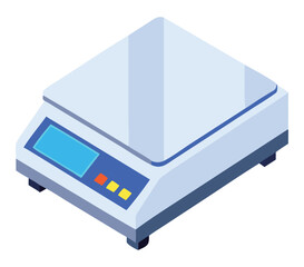 Isometric digital scale for measurement and precision weighing in grams and ounces for kitchen use