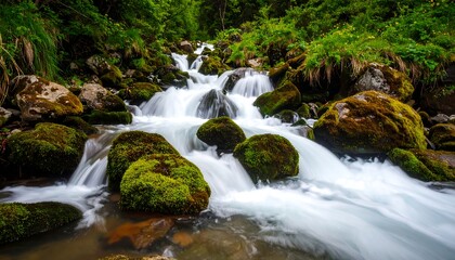 Cascading mountain stream