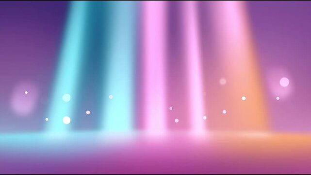 Colorful light display creates vibrant atmosphere at local event in the evening