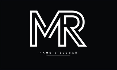 Obraz premium MR, RM, M, R Abstract Letters Logo Monogram