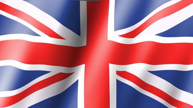 United Kingdom flag Animation. United Kingdom UK Flag Slow Motion video. UK Flag Blowing Close Up. UK Flags Motion Loop 4k resolution United Kingdom Background. United Kingdom flag Close-up 4k video