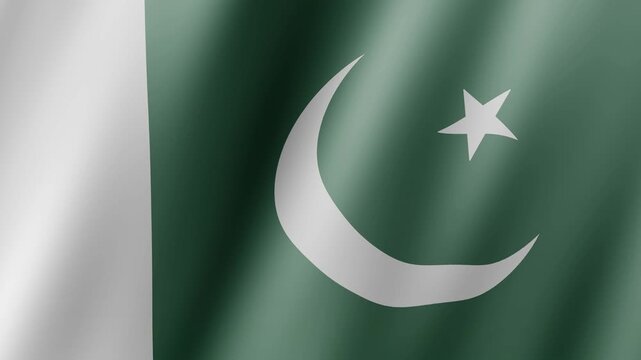 Pakistan flag Animation. Pakistan Flag Slow Motion video. Pakistan Flag Blowing Close Up. Pakistan Flags Motion Loop 4k resolution Pakistan Background. Pakistan flag Close-up 4k video