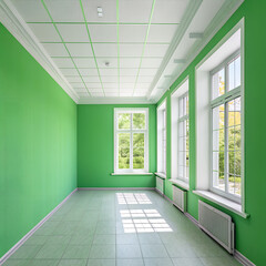 parrot green with the window