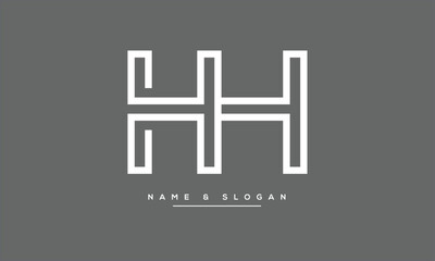 HH, HH Abstract Letters Logo Monogram