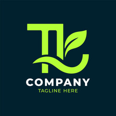Joint letter green leaf logo design