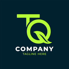 Joint letter green leaf logo design