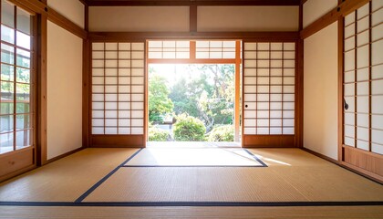 Japanese Room with Open Door  Garden View.