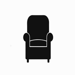 Fototapeta premium Modern armchair silhouette icon design