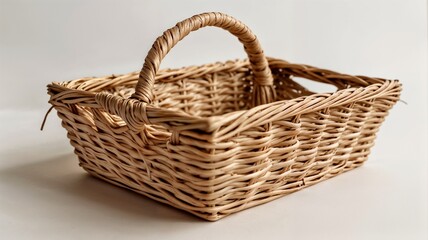 Obraz premium empty wicker basket