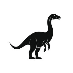 Fototapeta premium Dinosaur silhouette icon on white background