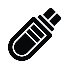 Well crafted glyph icon of usb storage device