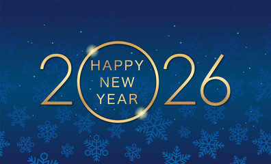 Happy New Year 2026 text illustration celebration greetings Card invitation images 