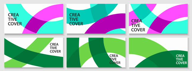 Horizontal posters in modern minimal simple style for corporate identity, branding, social media advertising, promo. Modern layout design template backgound or Creative covers horizontal banner set.