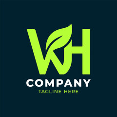 Joint letter green leaf logo design