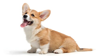 Corgi Puppy Winking – Playful and Adorable Pet Portrait