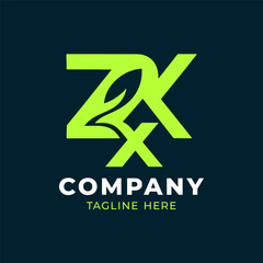 Joint letter green leaf logo design