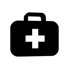 Obraz premium 3D First Aid Kit Silhouette with Cross Cutout