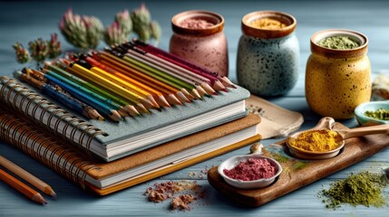 Colored pencils banner