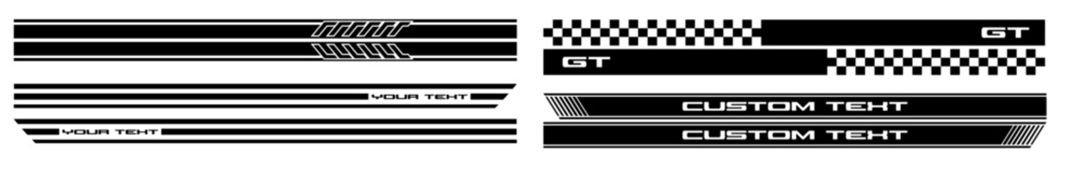 Isolated vector graphics for car body wrap and decals