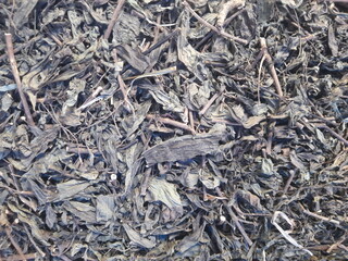 Close-Up of Dry Tea Leaves