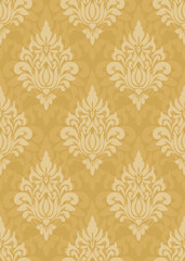 Elegant Damask Seamless Pattern. Vector design for Wallpaper, Fabric, Branding, Packaging, Invitations, Wedding, Home Decor Design