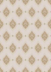 Elegant Damask Seamless Pattern. Vector design for Wallpaper, Fabric, Branding, Packaging, Invitations, Wedding, Home Decor Design