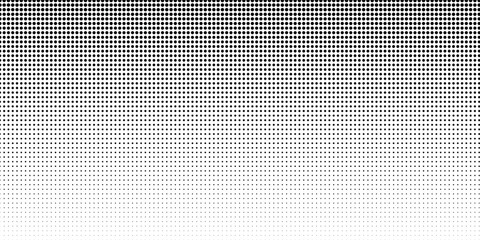 Dotted gradient halftone background. Horizontal seamless dots pattern in pop art style. Abstract modern stylish texture modern arts