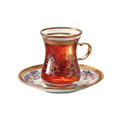 Ornate turkish teacup and saucer
