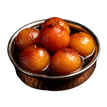 Gulab Jaman in copper bowl