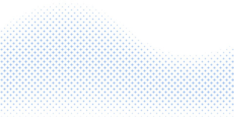 Stars Modern Halftone Geometry Pattern Vector Smooth Camber Border Blue Abstract Background. Checkered Faded Particles Curve Line Subtle Texture. Half Tone Contrast Graphic Minimalist Wide Wallpaper