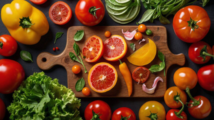 fresh vegetables on a white background