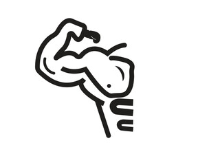 GYM PILLOW DESIGN &. Red glossy vector icon of a plastic clip with 3D design and painting style