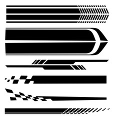 Isolated vector graphics for car body wrap and decals
